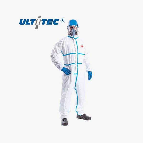 ULTITEC 3000T Premium Oil, Saturated Liquid Splash, and Biohazard Resistant Protective Coverall