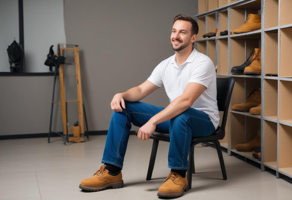 A man sitting on a chair