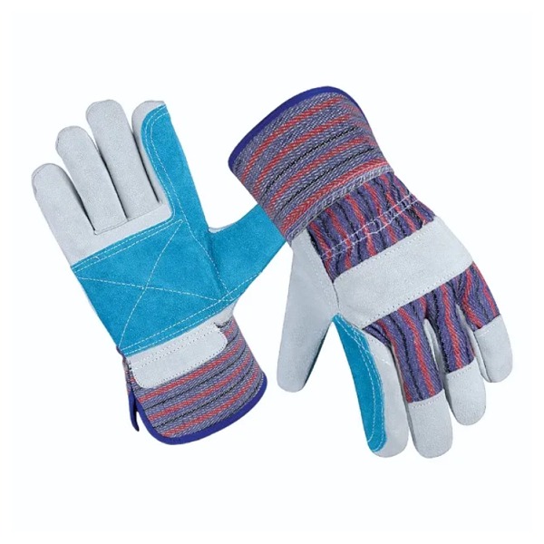 Heavy Duty Double Palm Industrial Safety Leather Work Gloves
