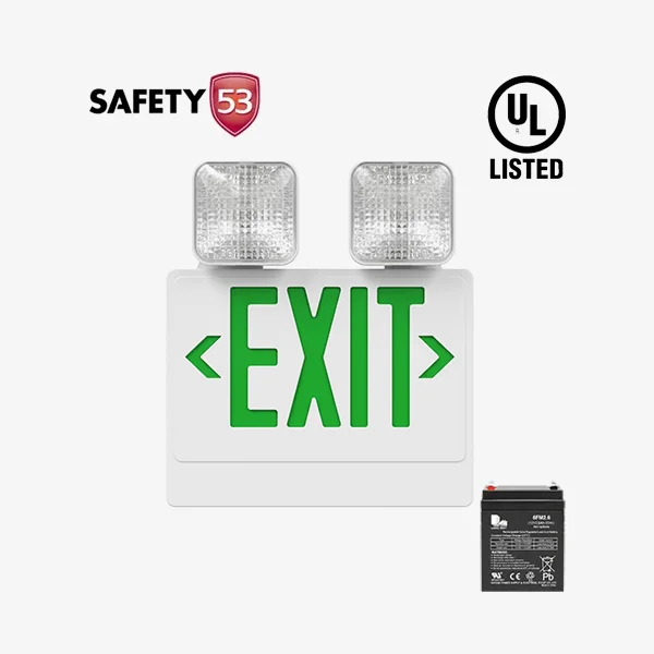 Green Color Dual Exit Light – UL Listed (Battery)