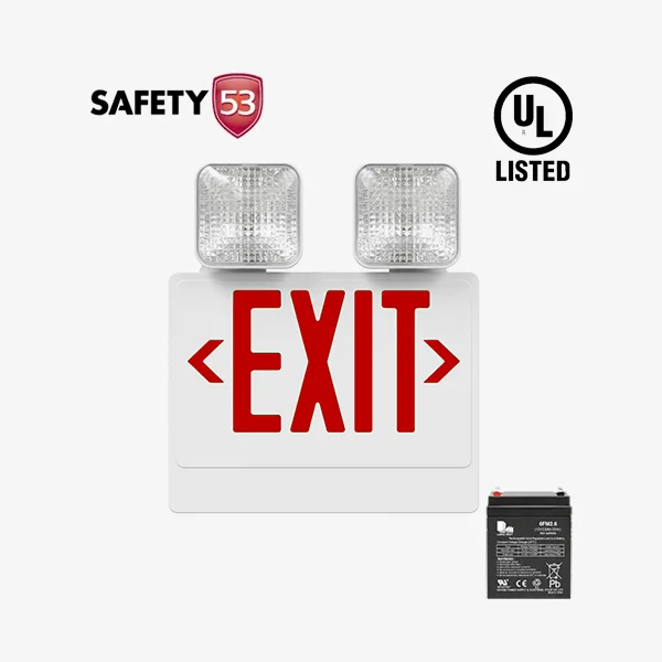 Red Color Dual Exit Light – UL Listed Battery