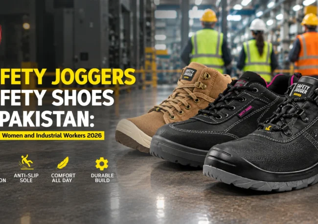 Safety Joggers safety shoes for men and women in Pakistan with anti-slip sole and durable build